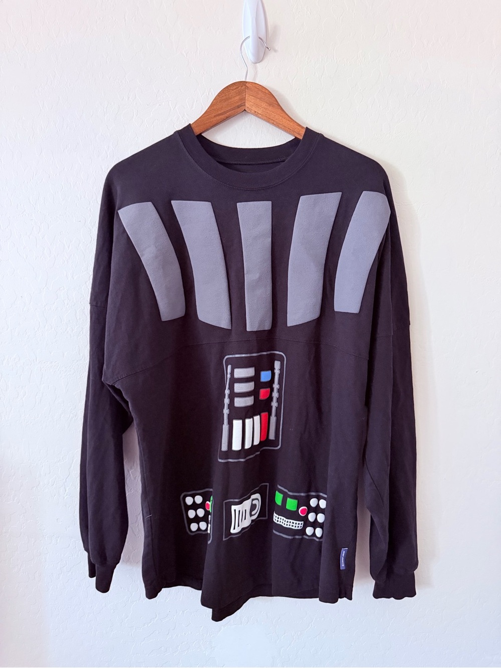 Disney Star Wars Darth Vader Spirit Jersey Large Black Costume Puff Print